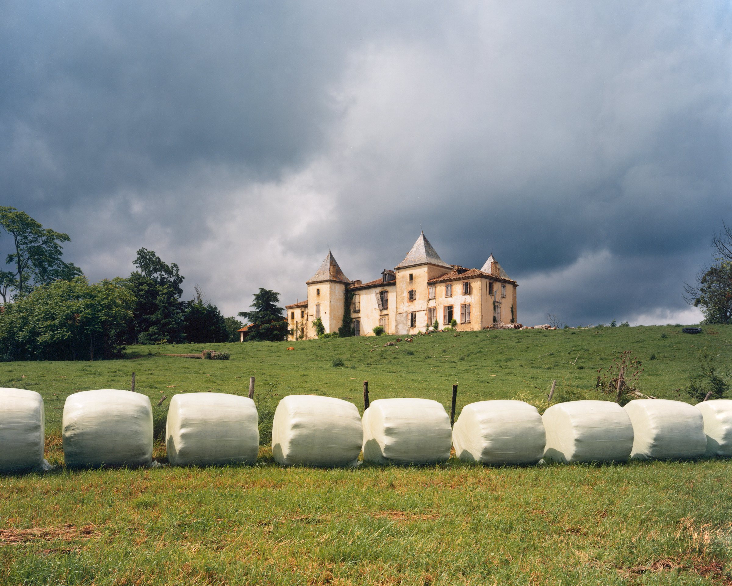 Hexagone 2 — The Landscape Consumed — Hay silage wrapped in plastic, Gers, 2002